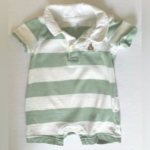 Baby Gap Johnny Collar Polo Romper (Size 0-3 months)